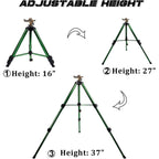 Biswing Impact Sprinkler Head On Tripod Base, Heavy Duty Lawn Sprinklers, 360 Degree Large Area Irrigation, Metal Sprinkler Nozzle & Solid Alloy Metal Extension Legs Flip Locks, 2 Pack