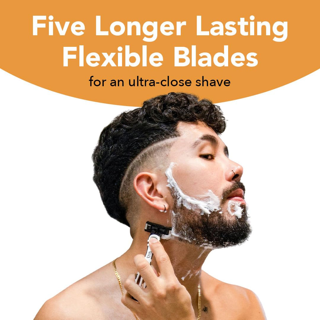 BIC Flex 5 Men's Disposable 5-Blade Razors, Pivoting Head and Precision Edging Blade, 4-Pack