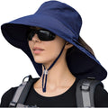 Womens Sun Hat Upf 50+ Wide Brim And Ponytail Hole, Hiking Safari Hat With Neck Flap…