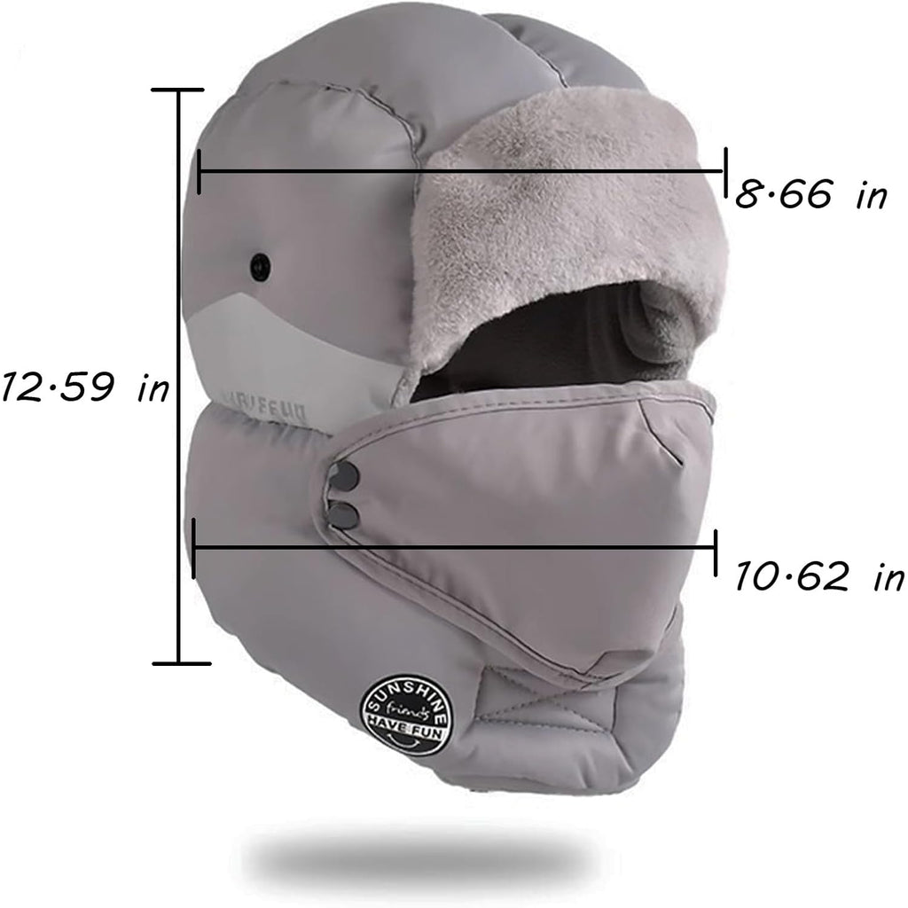 Womens Balaclava Fur Hat Winter Hats for Women Men Trapper Hat Fuzzy Hat Warm Ushanka Fluffy Hat Windproof Ski Mask