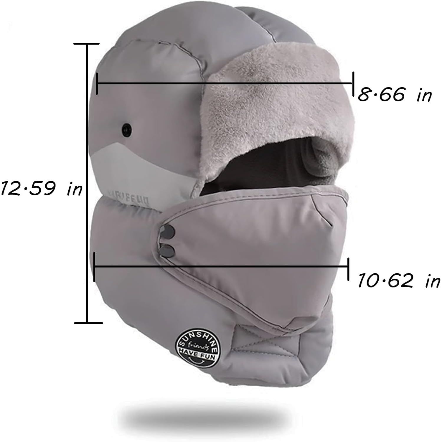 Womens Balaclava Fur Hat Winter Hats for Women Men Trapper Hat Fuzzy Hat Warm Ushanka Fluffy Hat Windproof Ski Mask