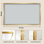 Koonmi Gold Mirrors For Wall, 30X55 Inch Bathroom Mirror, Rectangular Wall Mirror For Living Room Bedroom Bathroom, Hangs Horizontally Or Vertically