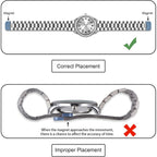 Bisley Women Watch Stainless Steel Bracelet with Magnetic Clasp Arabic Numbers Easy to Read Watch
