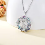 TOUPOP Mothers Gifts for Mom, Mother and Daughter/Son Necklace Sterling Silver Tree of Life Pendant with Austrian Crystal Jewelry Birthday Gifts for Women
