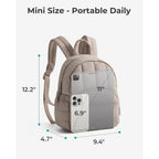 BAGSMART Mini Backpack for Women, Lightweight Puffer Small Backpack Purse, Quilted Casual Travel Daypack, Cute Water-Resistant Bookbag for Daily, Black