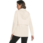 Rain Jacket Women With Hooded Lightweight Waterproof Raincoats Packable Zipper Pockets Windbreakers