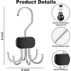 Belt Hanger For Closet, 3Pcs Belt Organizer For Closet 360°Rotating Max 72 Belt, Tie Rack Hanger For Closet Tie Organizer For Closet Belt Holder For Closet For Belt,Tie,Tank Top,Bra,Scarf,Hat