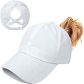 Womens Ponytail Hat Baseball Cap, Adjustable Criss Cross Baseball Cap High Bun Unisex Quick Drying Trucker Hats