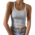 Artfish Women'S Sleeveless Tank Top Form Fitting Scoop Neck Ribbed Knit Basic Cami Shirts