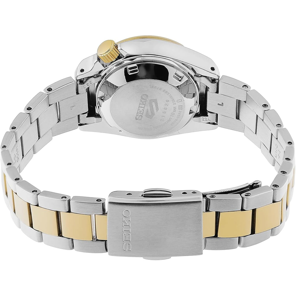 Seiko 5 Sports White Dial Two-Tone Ladies Watch Sre004K1