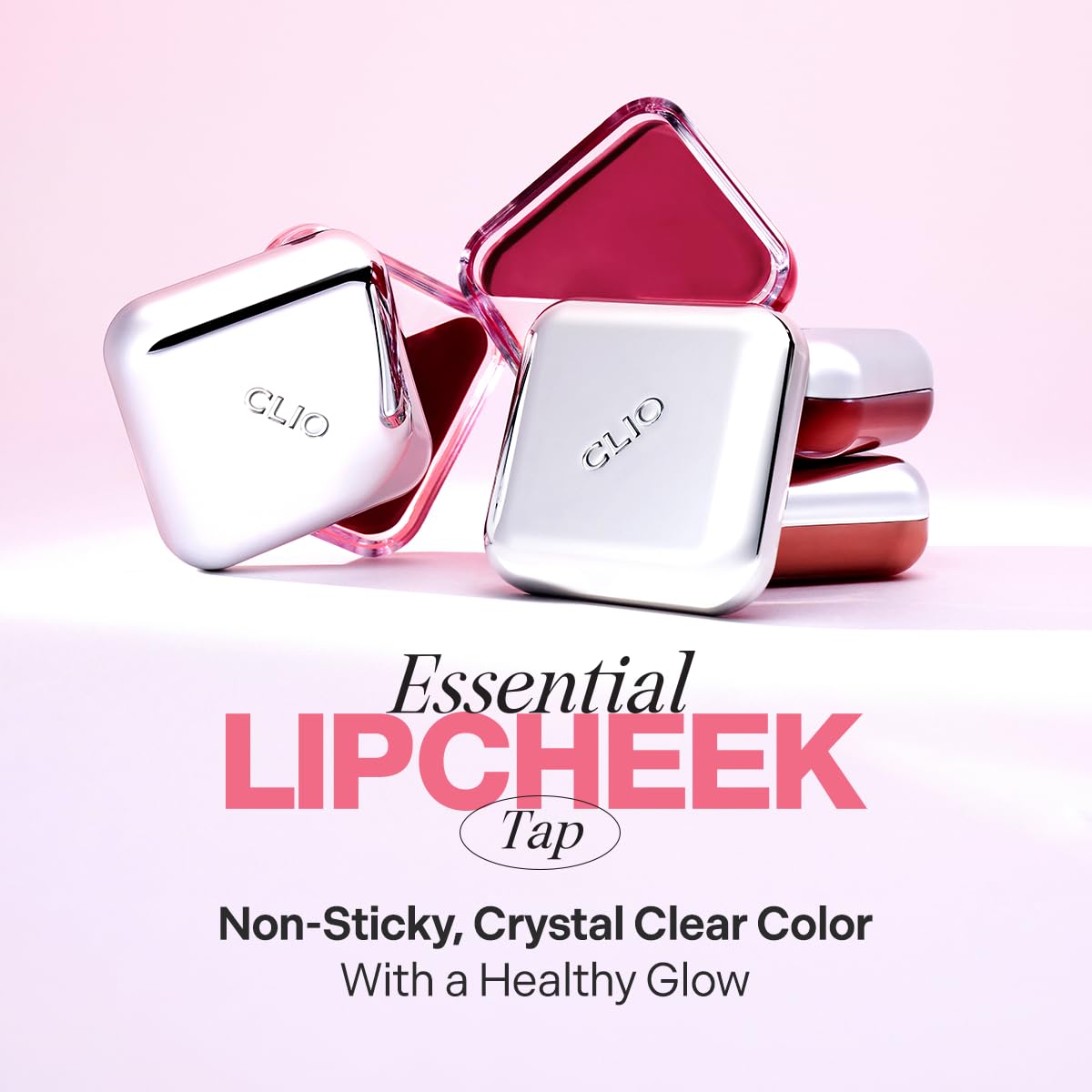 CLIO Essential Lip & Cheek Tap, Pocket Blush, Creamy & Blendable Color For Lips and Cheeks, Contour & Highlight Face, Buildable Dewy & Natural Glow Finish, Non-Greasy, Travel-Sized (05 CHERRY SHOWER)