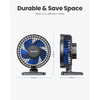 Gaiatop Usb Desk Fan, Small But Powerful, Personal Portable Quiet 3 Speeds, Adjustable Mini Table Desktop Fan For Cooling Home Office Car Summer Travel Gifts Blue