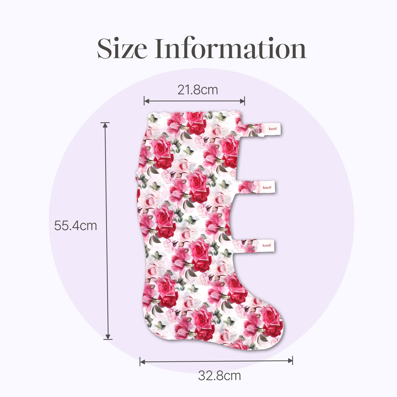 Petitfee koelf Rose Petal Satin Leg mask 1pair- Intensive Cooling & Depuffing Leg Socks, Rose Scented Leg Relieving Mask with Arnica, Pumpkin, Coffee Seed Extract for Tired, Puffy Legs