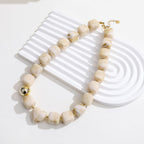 Colorful Resin Chunky Beaded Choker Necklace for Women, Summer Beach Jewelry