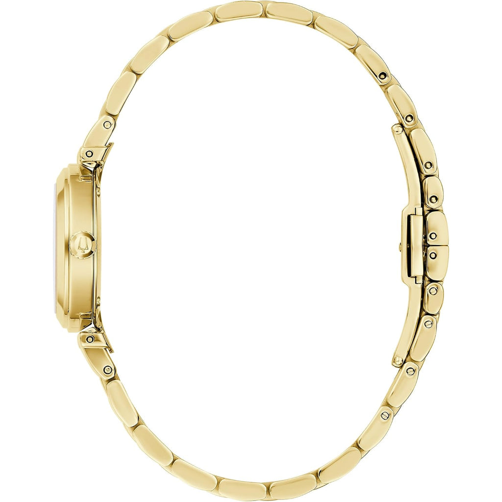 Bulova Ladies Classic Mini 2-Hand Quartz Watch, Diamond, Stainless Steel, Mother-Of-Pearl Dial, 24.5Mm