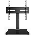 Universal TV Stand - Table Top TV Stand for 27-60 inch LCD LED TVs - 9 Level Height Adjustable TV Base Stand with Tempered Glass Base & Wire Management, VESA 400x400mm