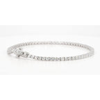 14K White and Yellow Gold Lab Grown Diamond Tennis Bracelet for Women - Round Cut Diamonds 7 Inches Bracelet - Valentine Day Jewelry Gift for Womens, Her, Wedding, F-G Color, VVS-VS Clarity
