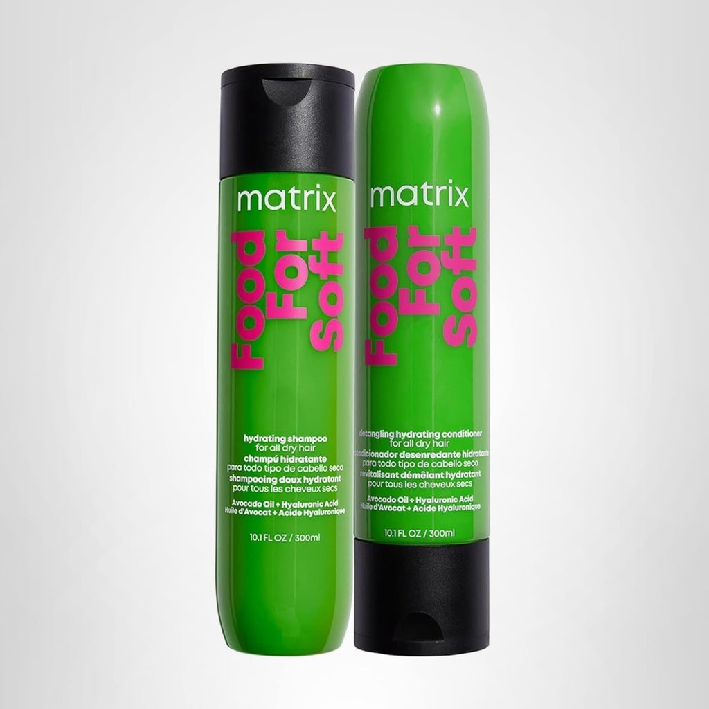 Matrix Food For Soft Shampoo & Conditioner Set For Dry And Brittle Hair - Moisturizes, Detangles And Cleanses, With Hyaluronic Acid & Avocado Oil