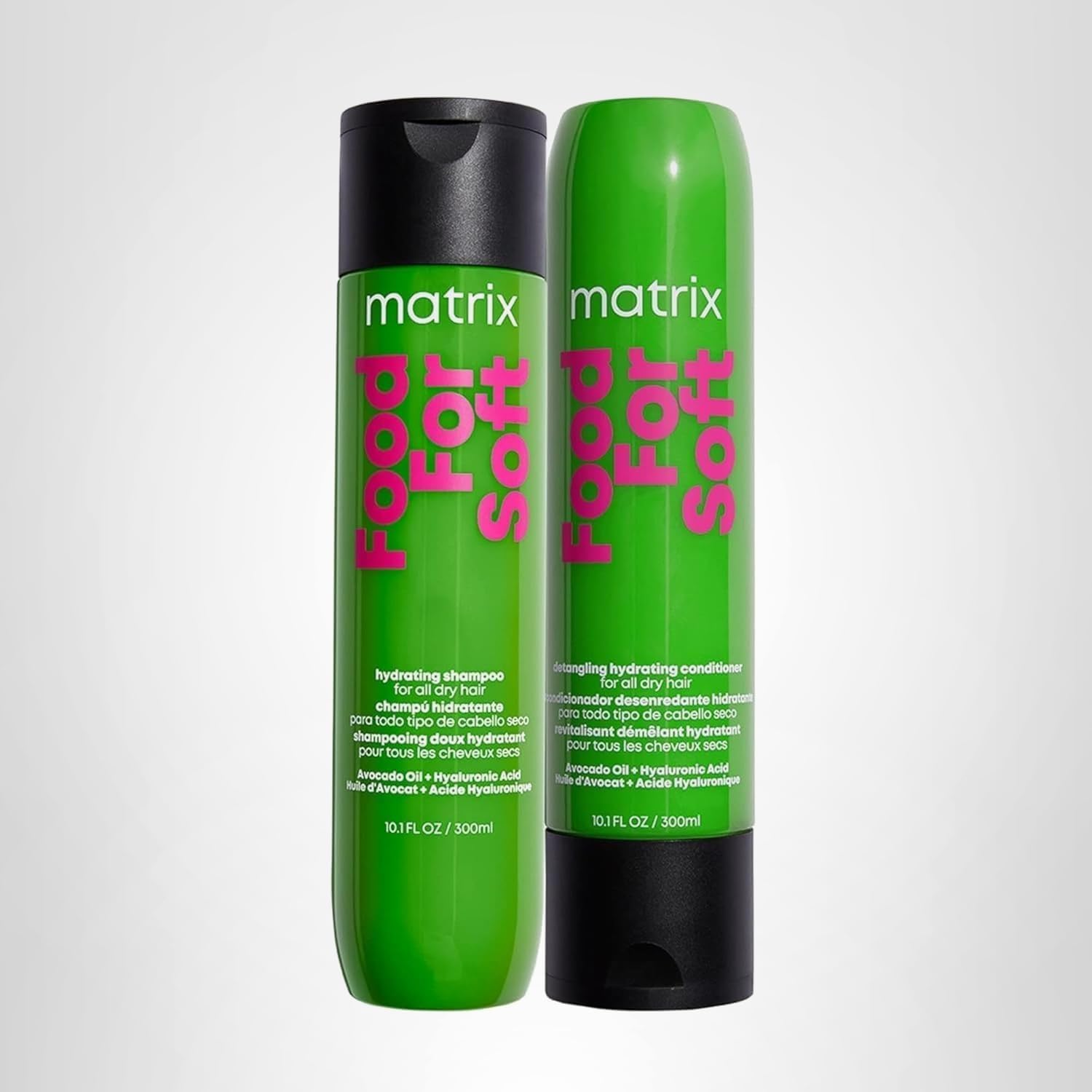 Matrix Food For Soft Shampoo & Conditioner Set For Dry And Brittle Hair - Moisturizes, Detangles And Cleanses, With Hyaluronic Acid & Avocado Oil