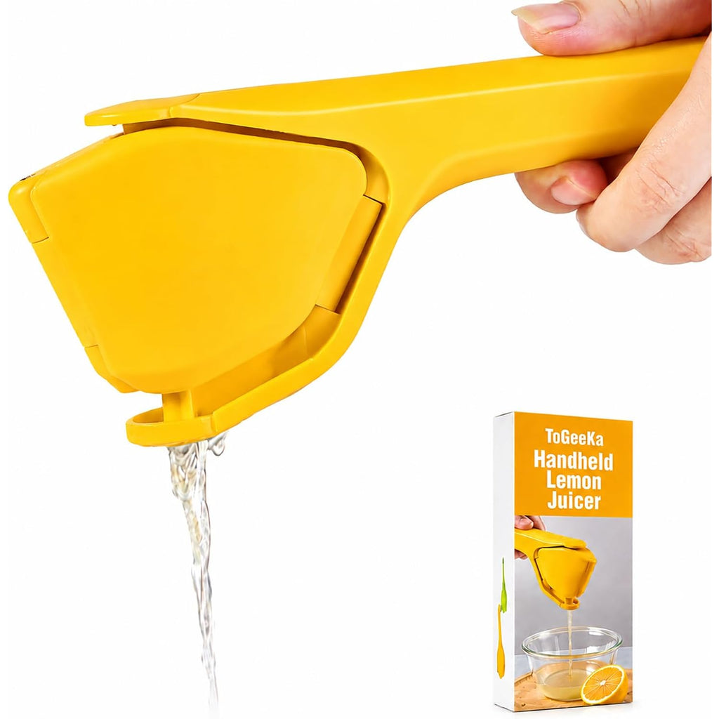 Lemon Squeezer, Effortless Manual Flat Lime Juicer Hand Press | Easy To Make Juice From Lemon, Lime, Citrus, Orange, Fruits, Folds Design For Saving Space Storage