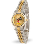 Disney Officially Licensed Mickey Mouse Watch, Stylish & Fun Mickey Mouse Watch For Women, Classic Watches Fans - Women'S Gold Dial Watches With Multicolor Stainless Steel Strap