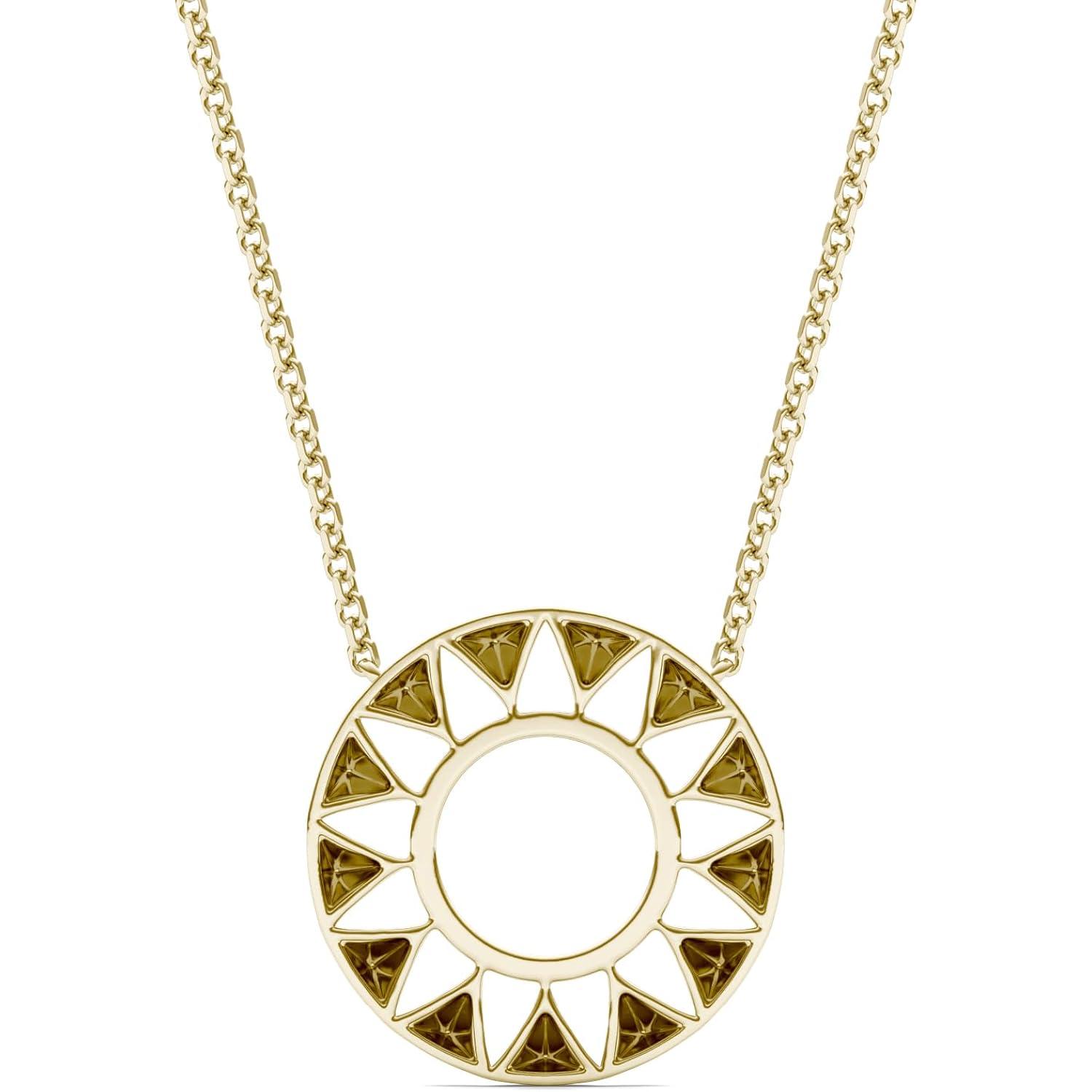 1/8 CTW Round Caydia Lab Grown Diamond Ouro Edition Round Necklace 14K Yellow Gold by Charles & Colvard