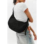 Medium Nylon Crossbody Crescent Bag: Slouchy Style Shoulder Casual With Adjustable Strap