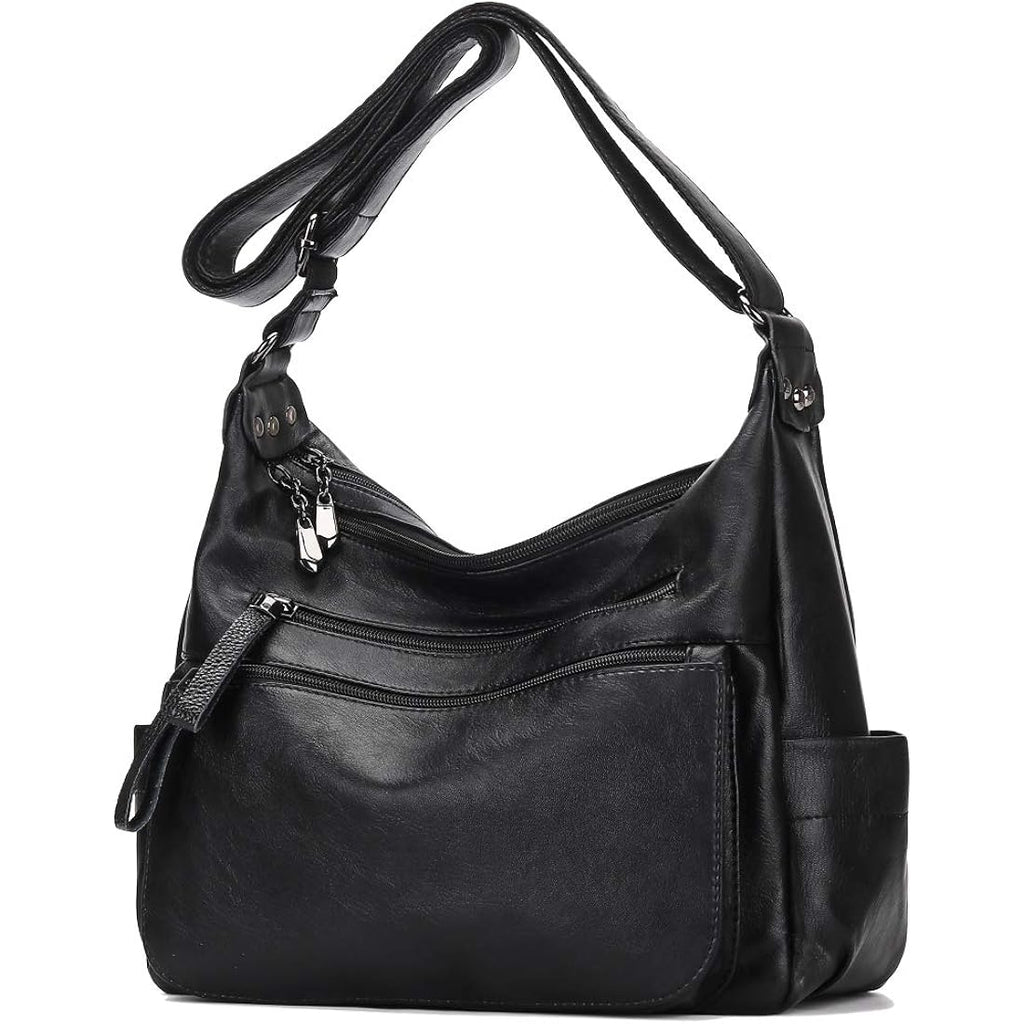 Artwell Fashion Crossbody Bag For Women Shoulder Bag Soft Pu Leather Handbags Purses Multi Pocket Hobo Tote Bag