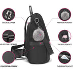 Women Backpack Purse Nylon Anti-Theft Fashion Casual Lightweight Travel Shoulder Bag