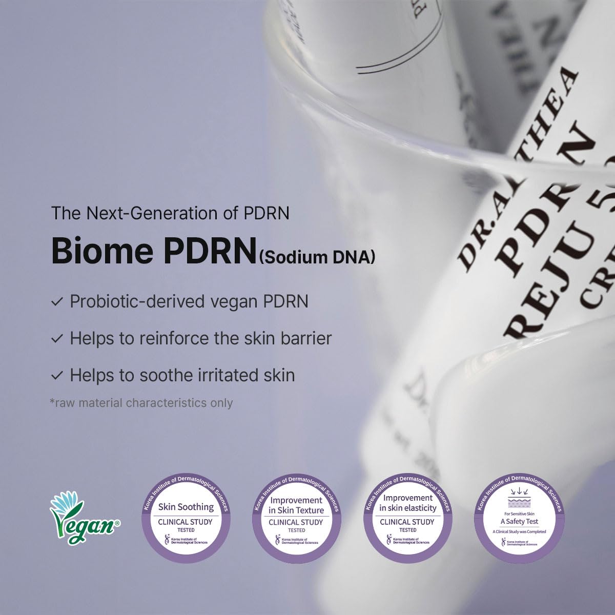 Dr.Althea Pdrn Reju 5000 Cream | Biome Pdrn Cream For Skin Relief & Hydration | Daily Face Moisturizer With Panthenol & Centella Asiatica | Korean Vegan Skin Care For All Skin Types, 0.7 Fl Oz