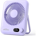 Whatook Small Desk Fan Personal Fans: 5000Mah 25 Hours Battery Office Quiet Mini Desktop Fan Portable Rechargeable Travel Essentials (Purple, 2000 Mah)