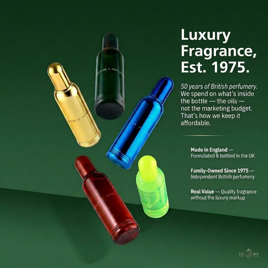 Colour Me Dark Green - Eau De Parfum Aftershave For Men - Patchouli, Sandalwood & Musk Fragrance - Fresh, Invigorating - For Long-Lasting, Everyday Wear - Gift For Him (100Ml)
