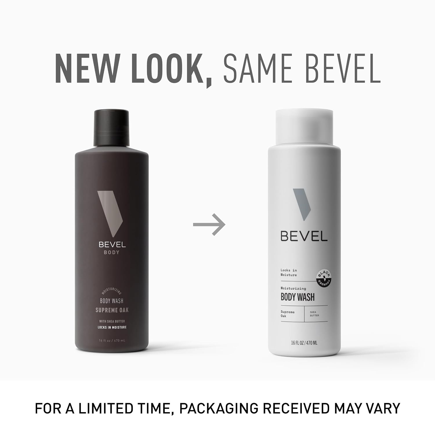 Bevel Moisturizing Body Wash For Men - Supreme Oak Scent With Shea Butter, Vitamin B, And Coconut Oil, 16 Oz (Packaging May Vary)