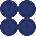 Pyrex 7200-Pc 2-Cup Blue Food Storage Lid (4-Pack) - Made In Usa | Bpa-Free Plastic | Top-Rack Dishwasher Safe | Refrigerator Freezer Safe | Secure Fit