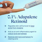 Differin Acne Treatment Gel, 30 Day Supply, Retinoid Treatment For Face With 0.1% Adapalene, Gentle Skin Care For Acne Prone Sensitive Skin, 15G Tube (Packaging May Vary)