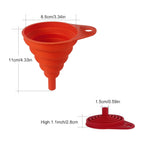 Foldable Silicone Funnel Set (4 Pack) – Collapsible Small & Large Funnels For Kitchen, Water Bottles & Liquid Transfer – Food Grade