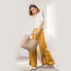 Vegan Leather Purses For Women, Handmade Purses And Handbags Summer Beach Travel Tote Shoulder Bag | Woven