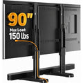 Perlegear Universal Tv Stand Legs For Most 37–90 Inch Tvs Up To 150 Lbs, Height Adjustable Tv Legs Replacement Suitable For Soundbar, Table Top Stand Base Max Vesa 800 X 500Mm, Pgtvs20
