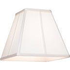 Set Of 2 Ivory Classic Medium Square Lamp Shade (Pre-Assembled) S 5.25" Top X 10" Bottom X 9" High (Spider) Replacement With Harp And Finial