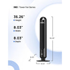 Dreo Tower Fan For Bedroom, 26Ft/S Velocity, 90° Oscillating, 8H Timer | 4 Speeds, 3 Modes, 28Db Quiet Standing Fan, Floor Fan For Room, Living Room, Office, Home, Cooling Fan With Remote, Black