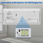14.5'' Large Digital Wall Clock Battery Operated With Jumbo Numbers, Temperature And Date - Easy To Read And Set, Auto Dst