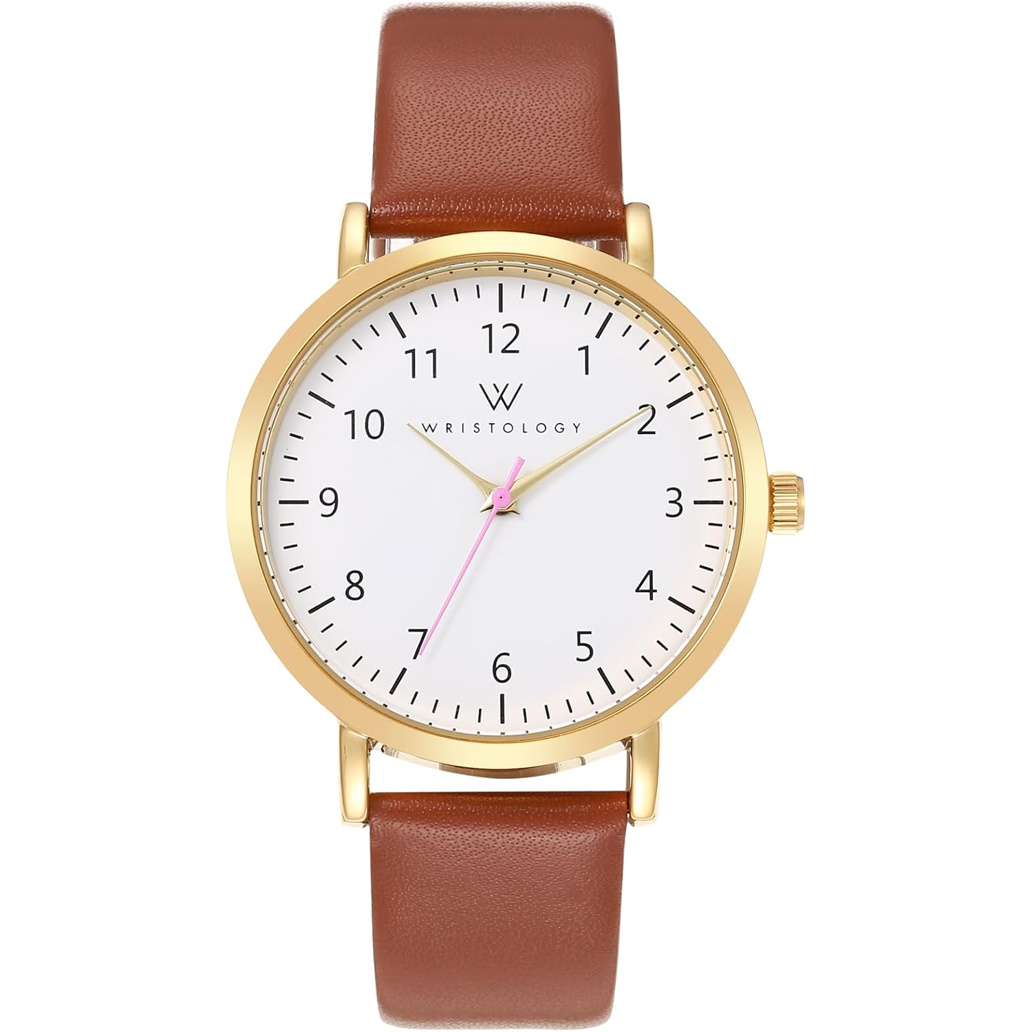 Maxi Numbers Womens Watch - Interchangeable Genuine Leather Band - Large Easy To Read Nurse Watch With Second Hand For Women, Nurses, Teachers, Moms Olivia