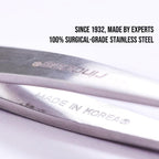 [Premium Hand-Made] Tweezers for women facial hair - Round tip Tweezers, Eyebrow Tweezers, 304 Surgical-grade Stainless Steel for Safety, Precision tweezers, Facial Hair for Men & Women