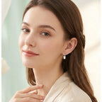 Reffeer Solid 925 Sterling Silver Flower Crawler Cuff Earrings Wraps for Women Teens Flower Wrap Earrings Climber