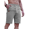 Hungson Mens Casual Shorts 9" Chino Cotton Shorts Summer Beach Drawstring Shorts With Pockets