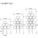 Plant Trellis For Climbing Plants Indoor Outdoor, Trlzey 3 Pack Stackable Metal Trellis - Small Garden Trellis For Potted Plants, Vine Support For Ivy, Flowers, Diy Home Deco