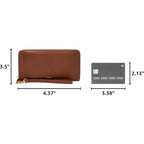 Fossil Women'S Logan Leather Rfid-Blocking Zip Around Clutch Wallet With Wristlet Strap For Women