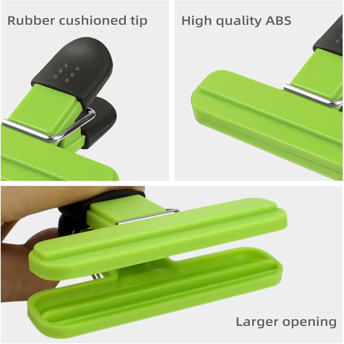 6 Pack Chip Bag Chips Food Clips With Heavy Duty Tight Seal Grip Plastic Bags Clips For Food Storage Assorted Colors Food Bag Clips Snack Clips Small Sizes Kitchen Clip For Coffee Snacks (3 Colors)