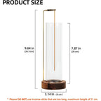 Incense Holder For Sticks, Anti-Ash Flying Incense Burner With 30 Incense Sticks, Detachable Glass Ash Catcher (Wood, Brown)