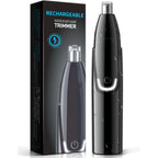 ZORAMI Rechargeable Ear and Nose Hair Trimmer - 2026 Professional Painless Eyebrow & Facial Hair Trimmer for Men Women, Powerful Motor and Dual-Edge Blades for Smoother Cutting Black